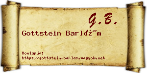 Gottstein Barlám névjegykártya